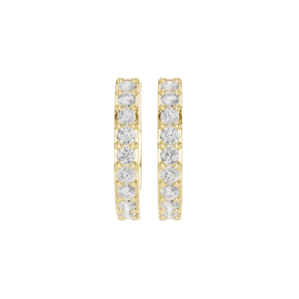 Diamond Pavé Huggie Hoop Earrings