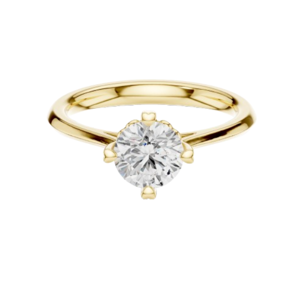 Round Cut Prong Solitaire Diamond Ring