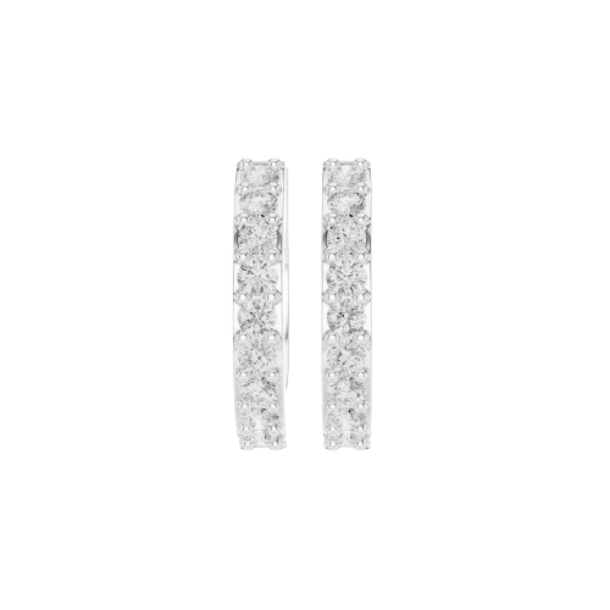 Diamond Pavé Huggie Hoop Earrings