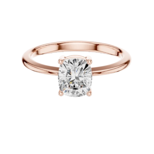 Cushion Cut Solitaire Diamond Ring
