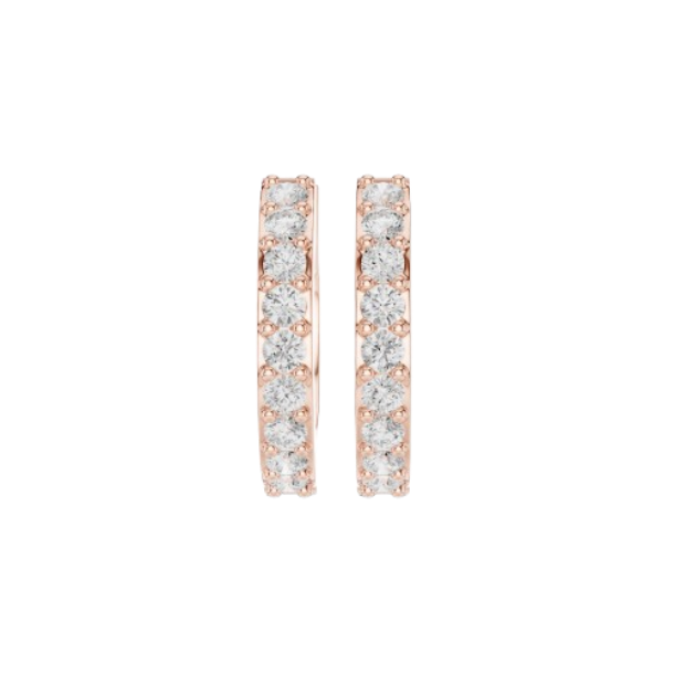Diamond Pavé Huggie Hoop Earrings