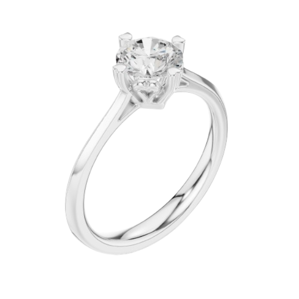 Round Cut Prong Solitaire Diamond Ring
