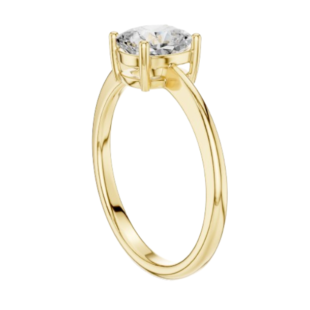 Cushion Cut Solitaire Diamond Ring