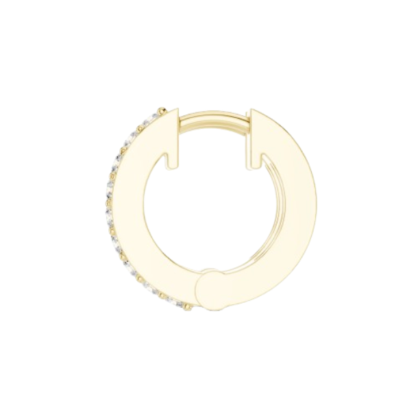 Diamond Pavé Huggie Hoop Earrings