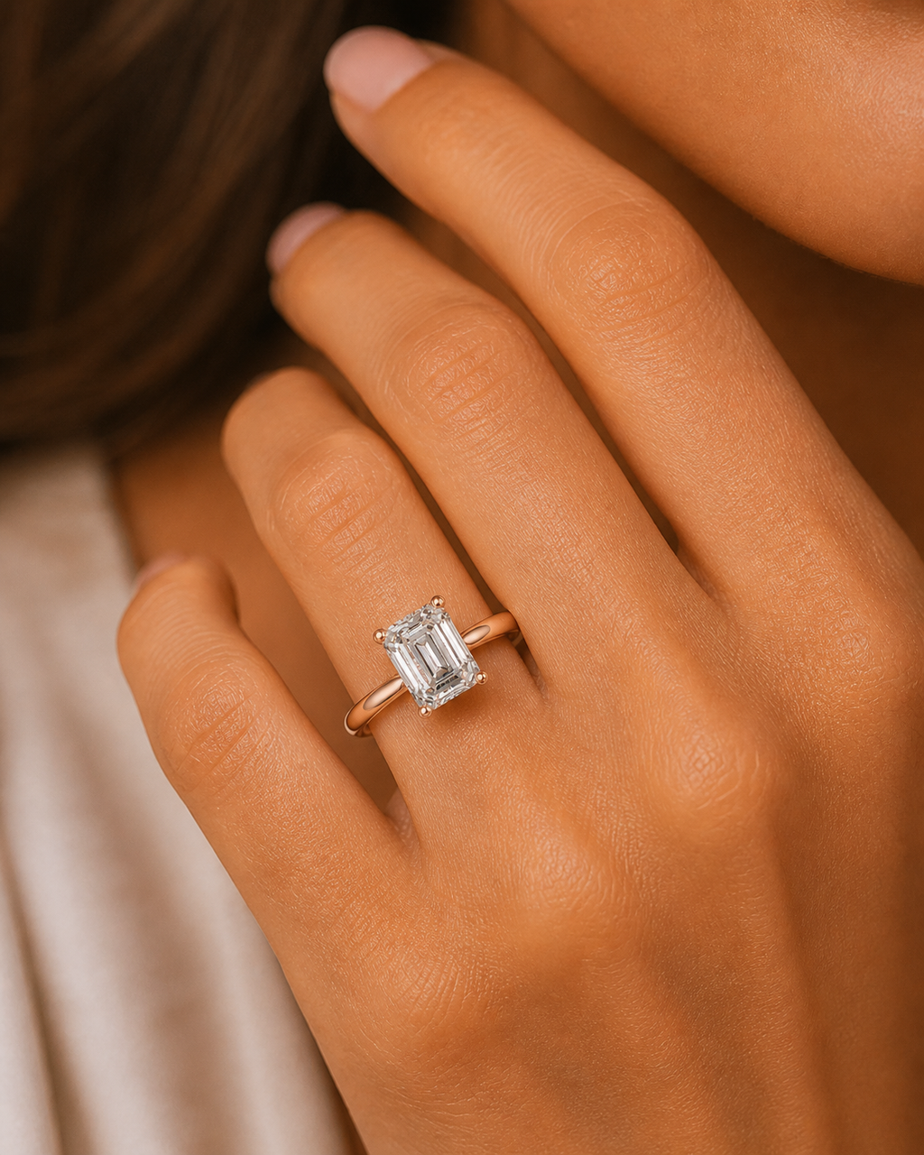 Emerald Cut Diamond Engagement Ring