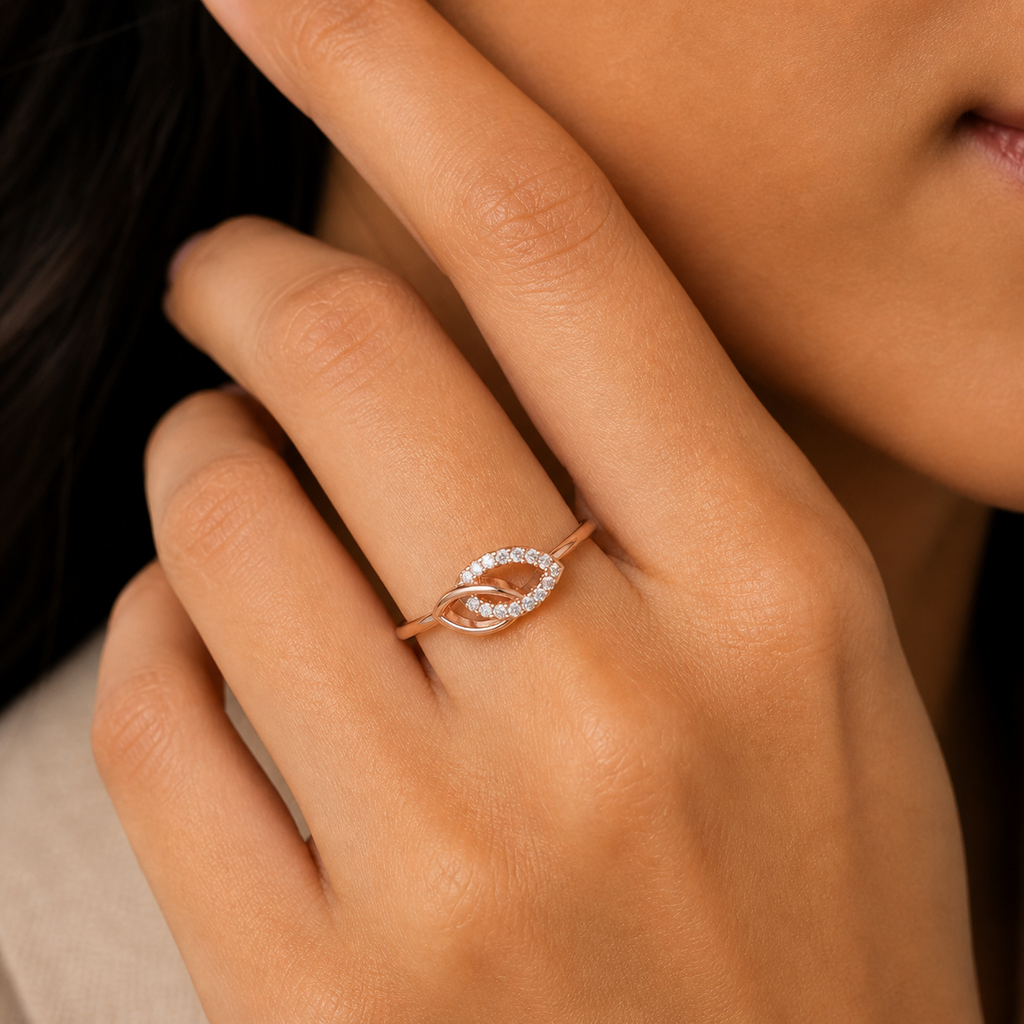 Marquise Twist Diamond Ring