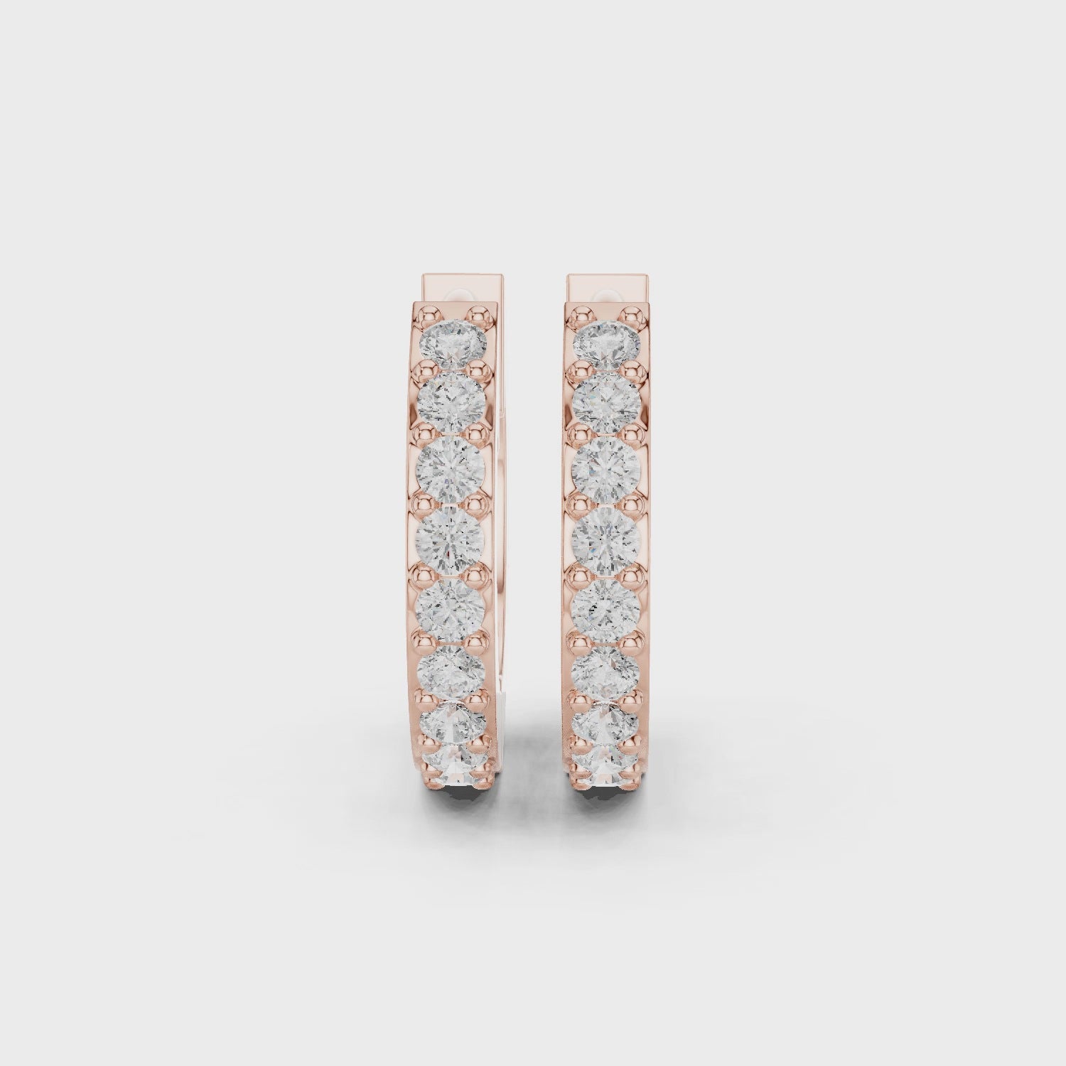 Diamond Pavé Huggie Hoop Earrings