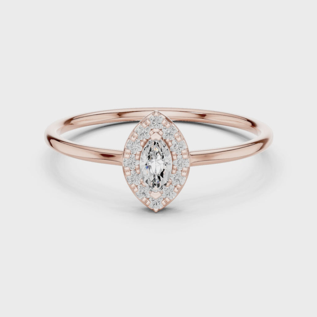 Royal Marquise Halo Ring
