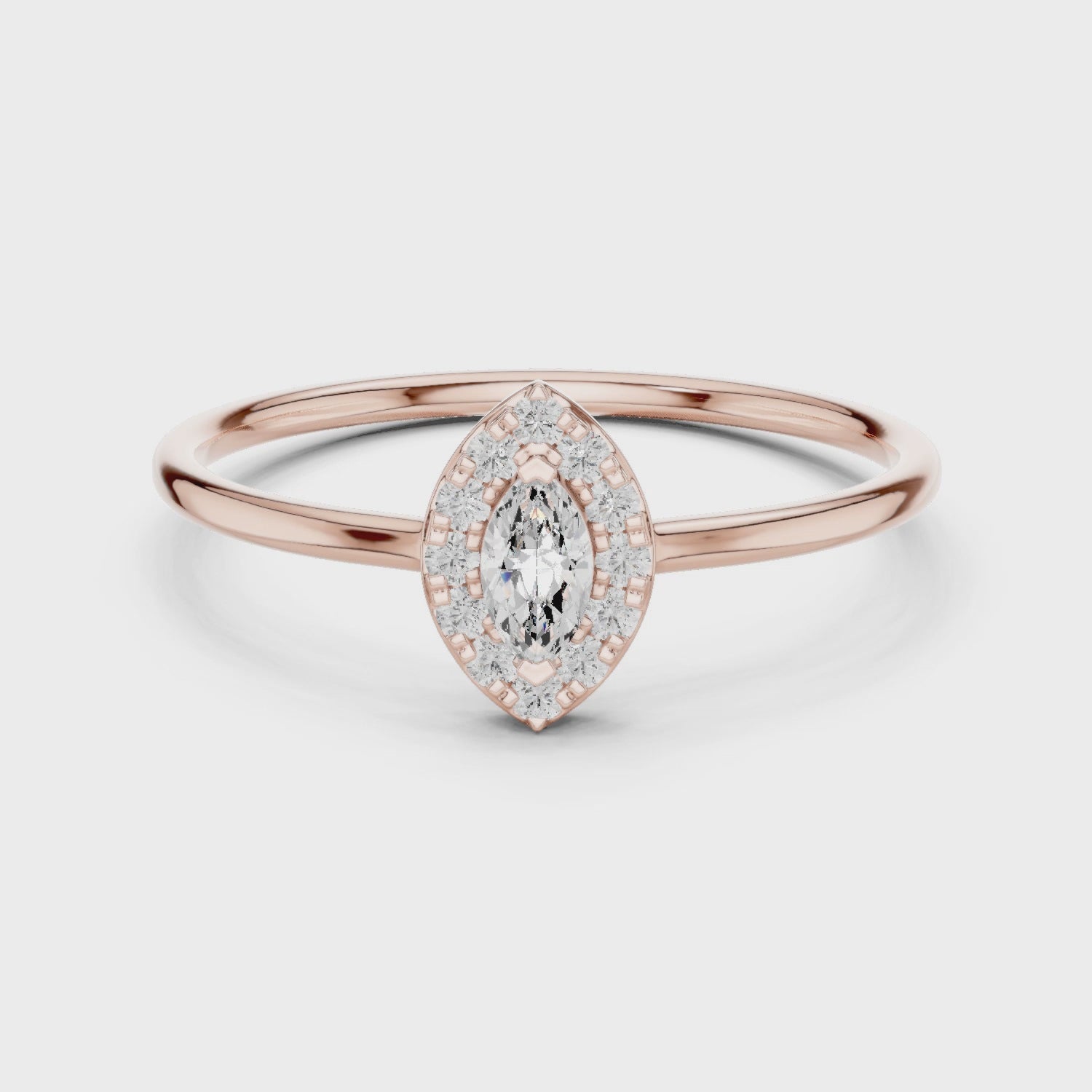 Royal Marquise Halo Ring