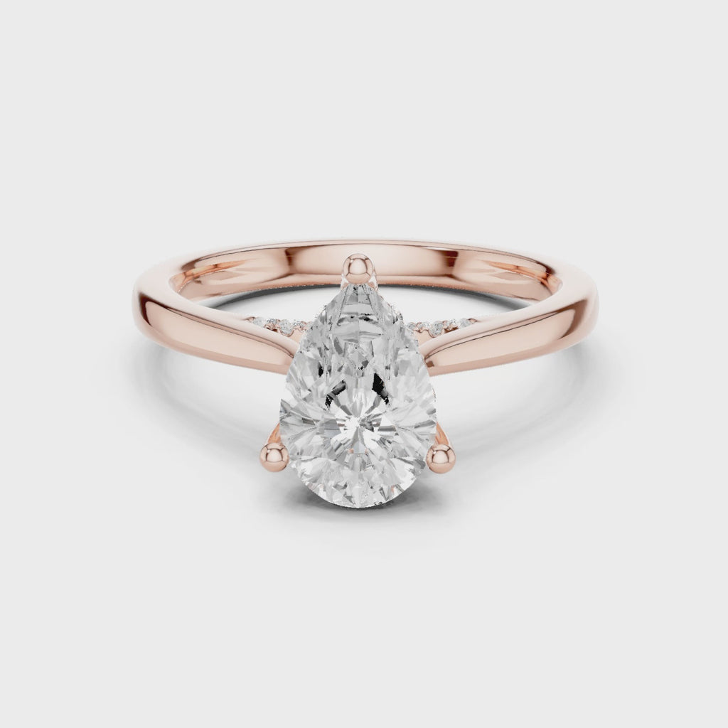 Pear Cut Solitaire Ring