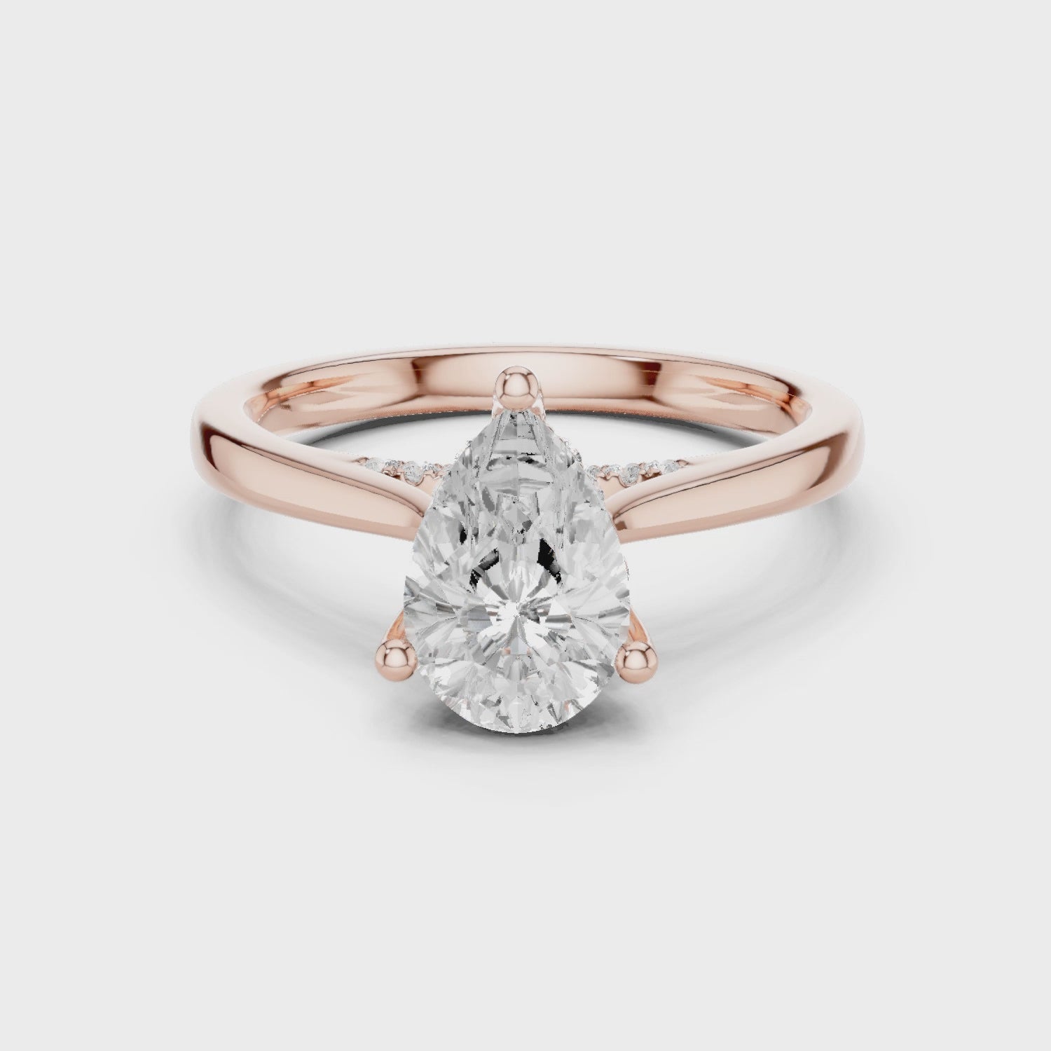 Pear Cut Solitaire Ring