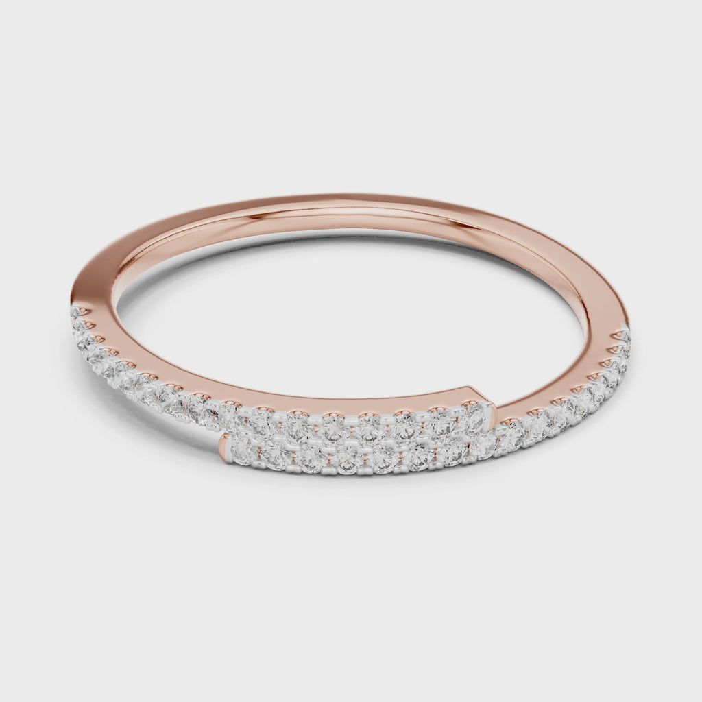 Double Row Pavé Diamond Ring