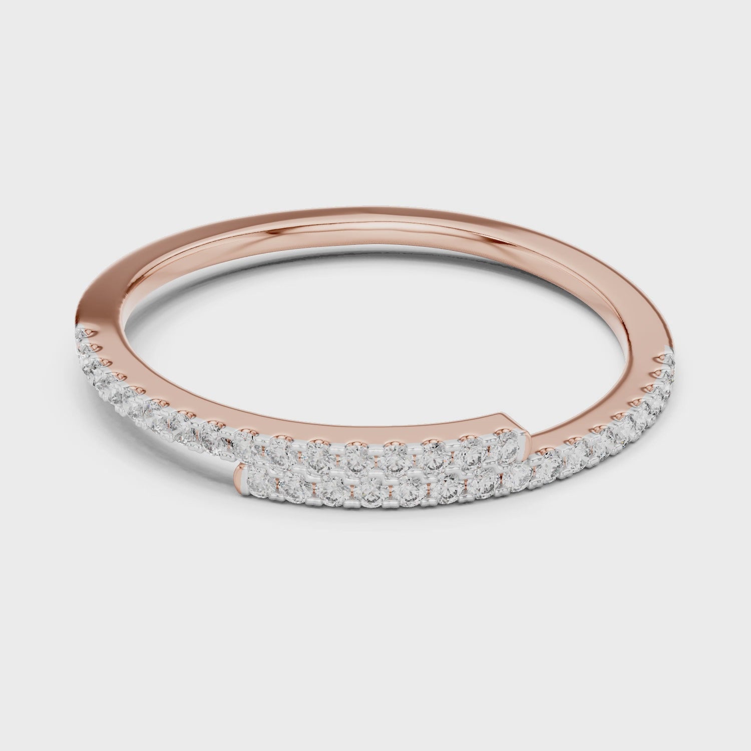 Double Row Pavé Diamond Ring