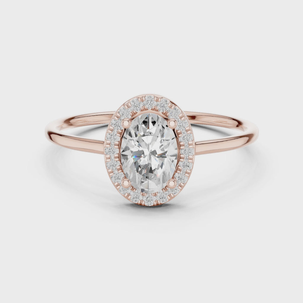 Oval Halo Diamond Ring