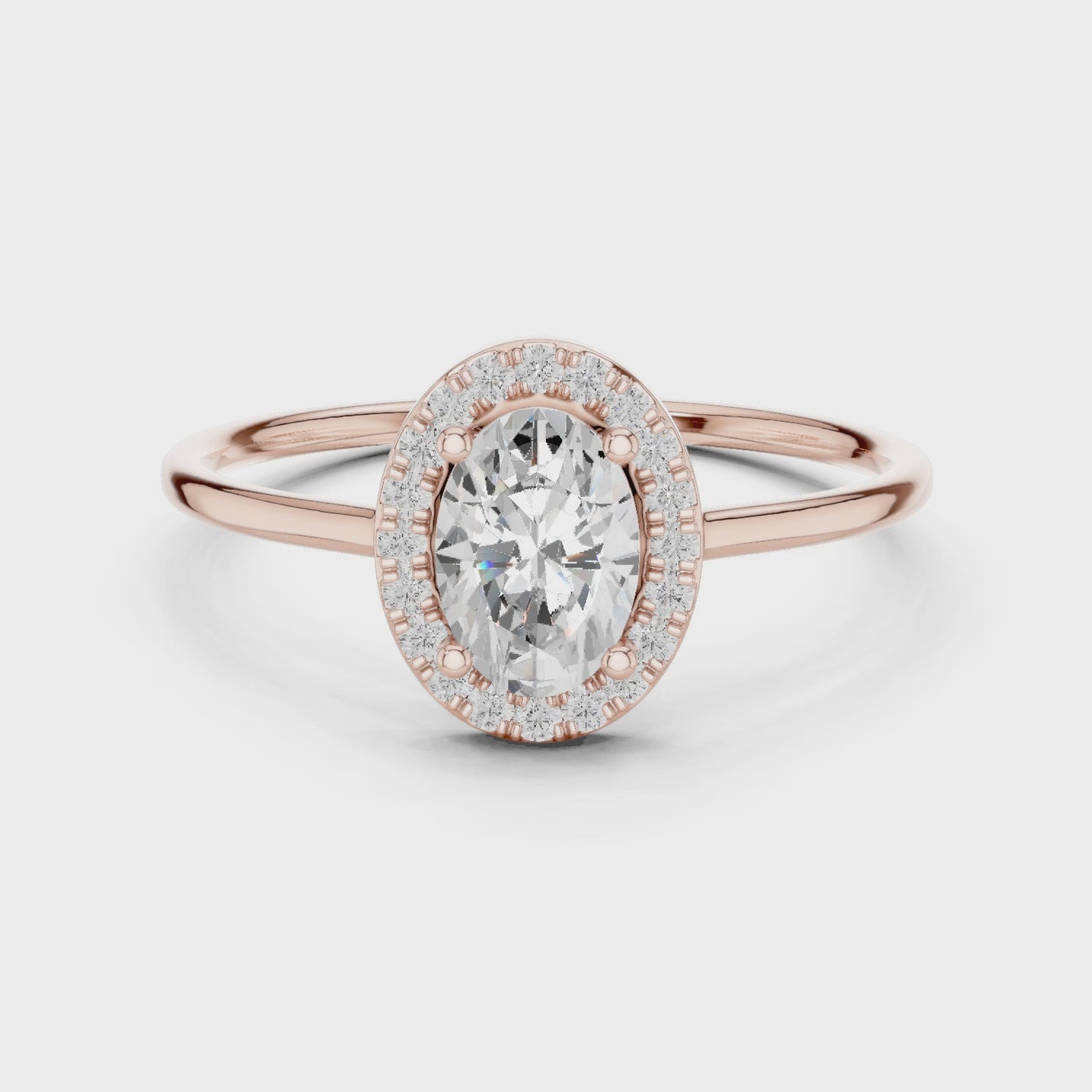 Oval Halo Diamond Ring