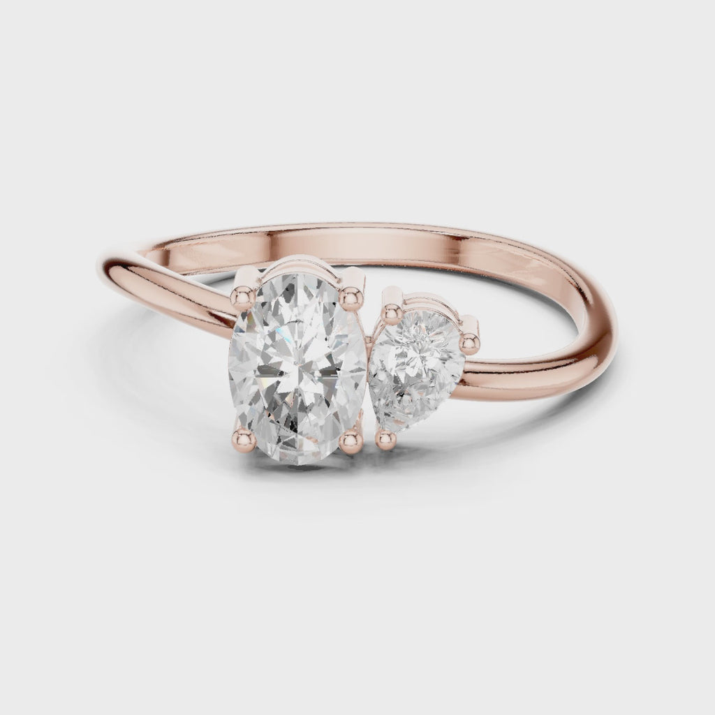 Dual Diamond Love Ring