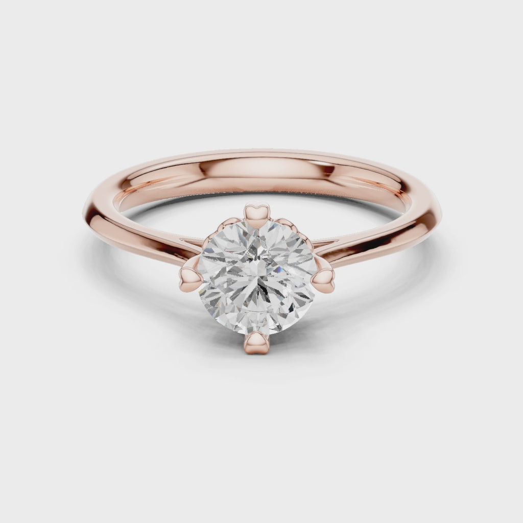 Round Cut Prong Solitaire Diamond Ring