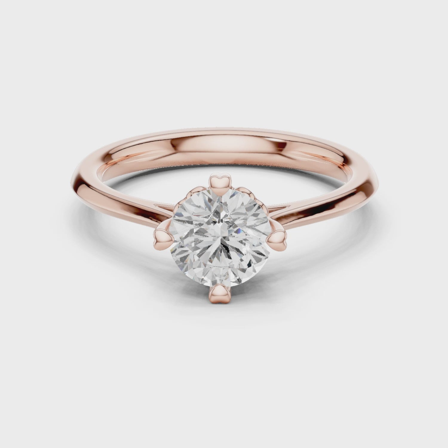 Round Cut Prong Solitaire Diamond Ring