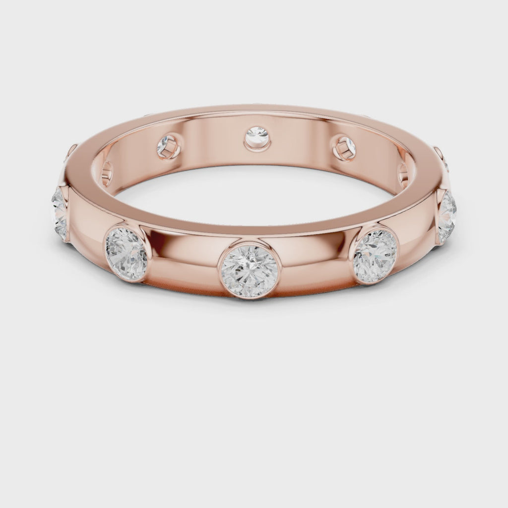 Bezel Set Diamond Band Ring