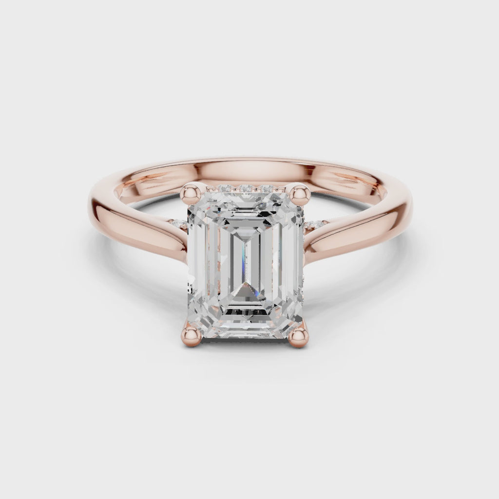 Emerald Cut Diamond Engagement Ring