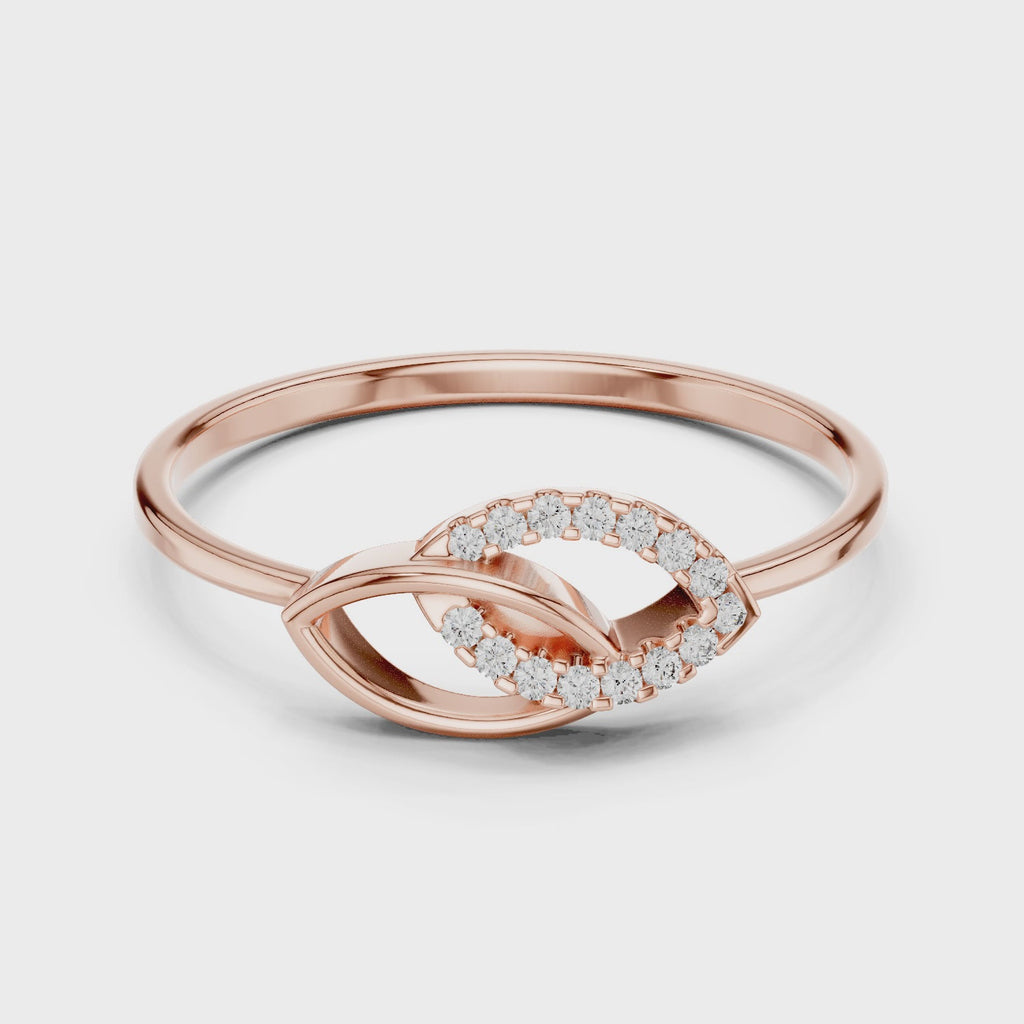 Marquise Twist Diamond Ring