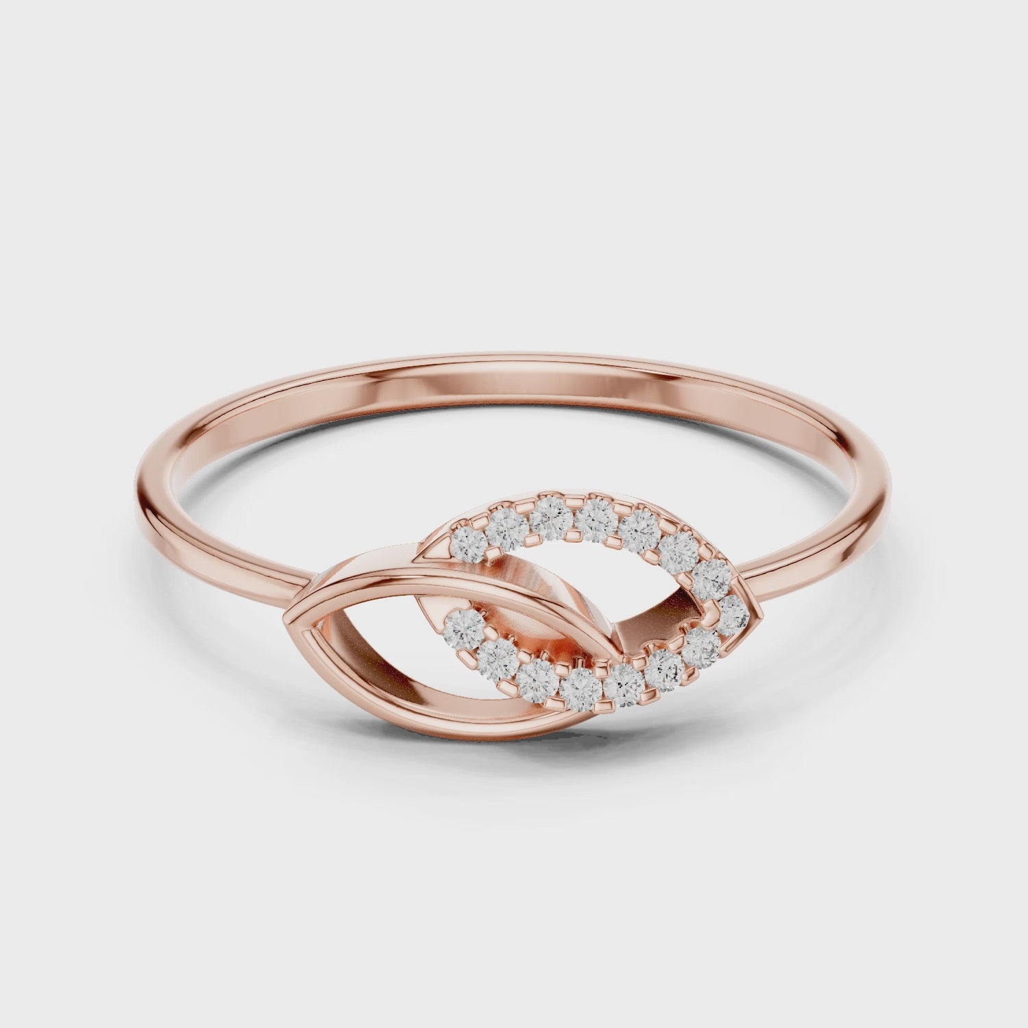 Marquise Twist Diamond Ring