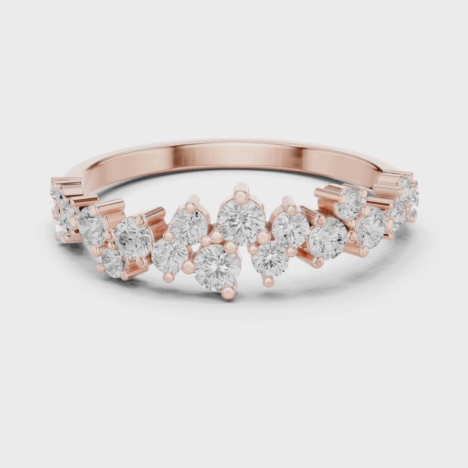 Diamond Crown Cluster Ring
