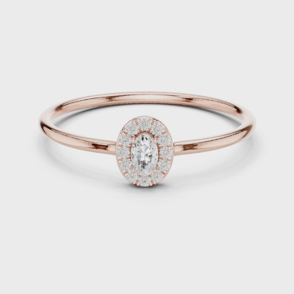 Oval Halo Diamond Ring