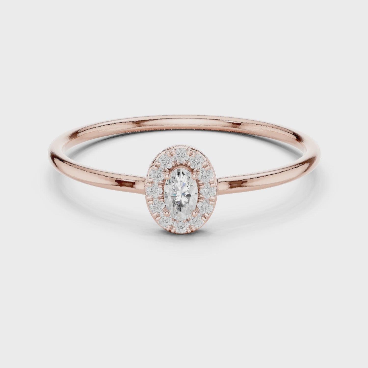 Oval Halo Diamond Ring