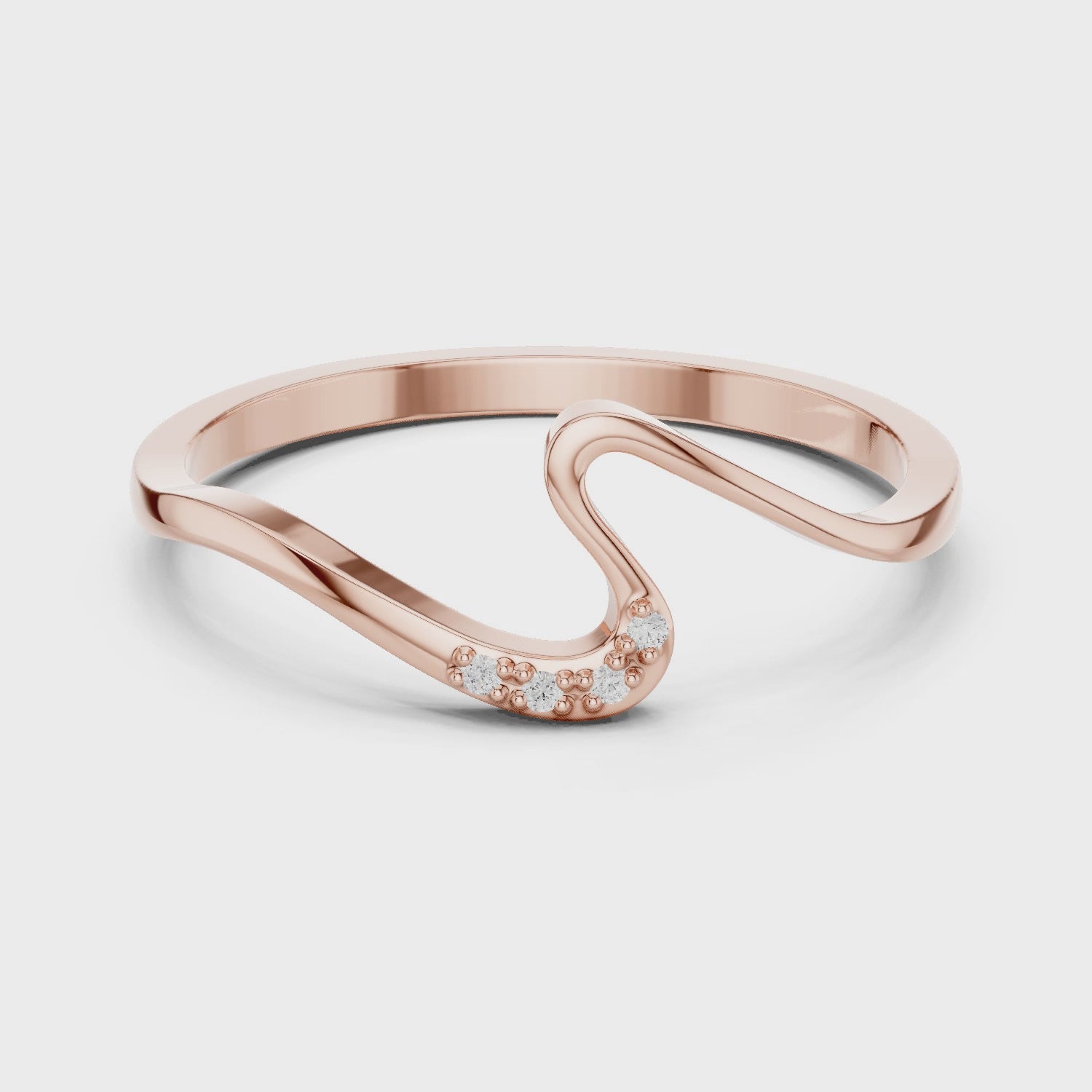 Wave Curve Diamond Ring