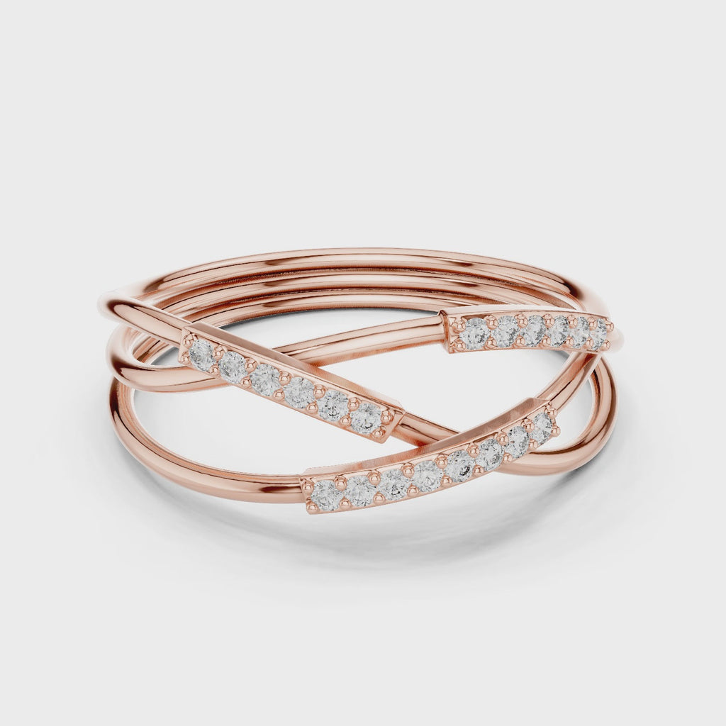 Double Row Diamond Band Ring