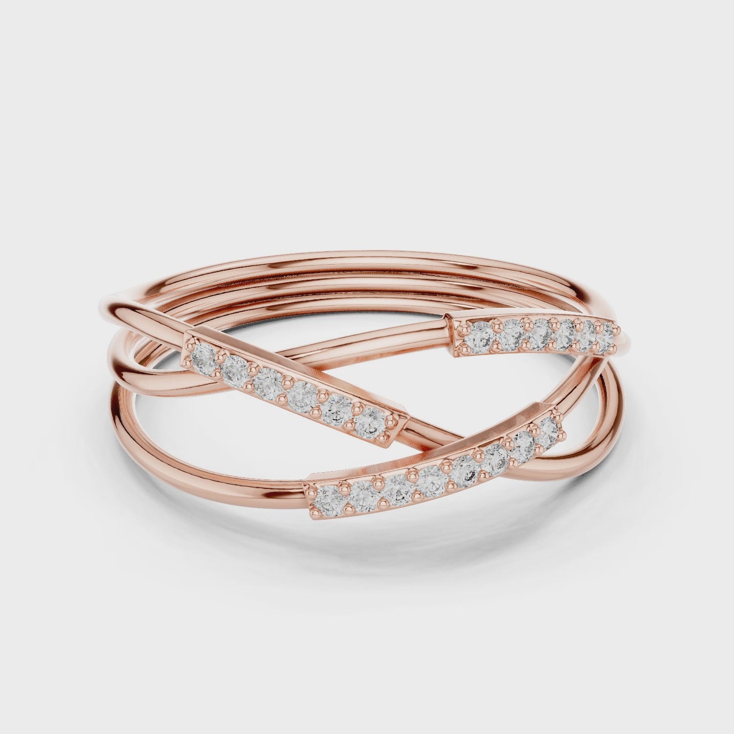 Double Row Diamond Band Ring